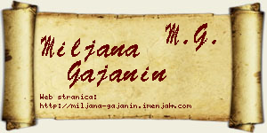 Miljana Gajanin vizit kartica